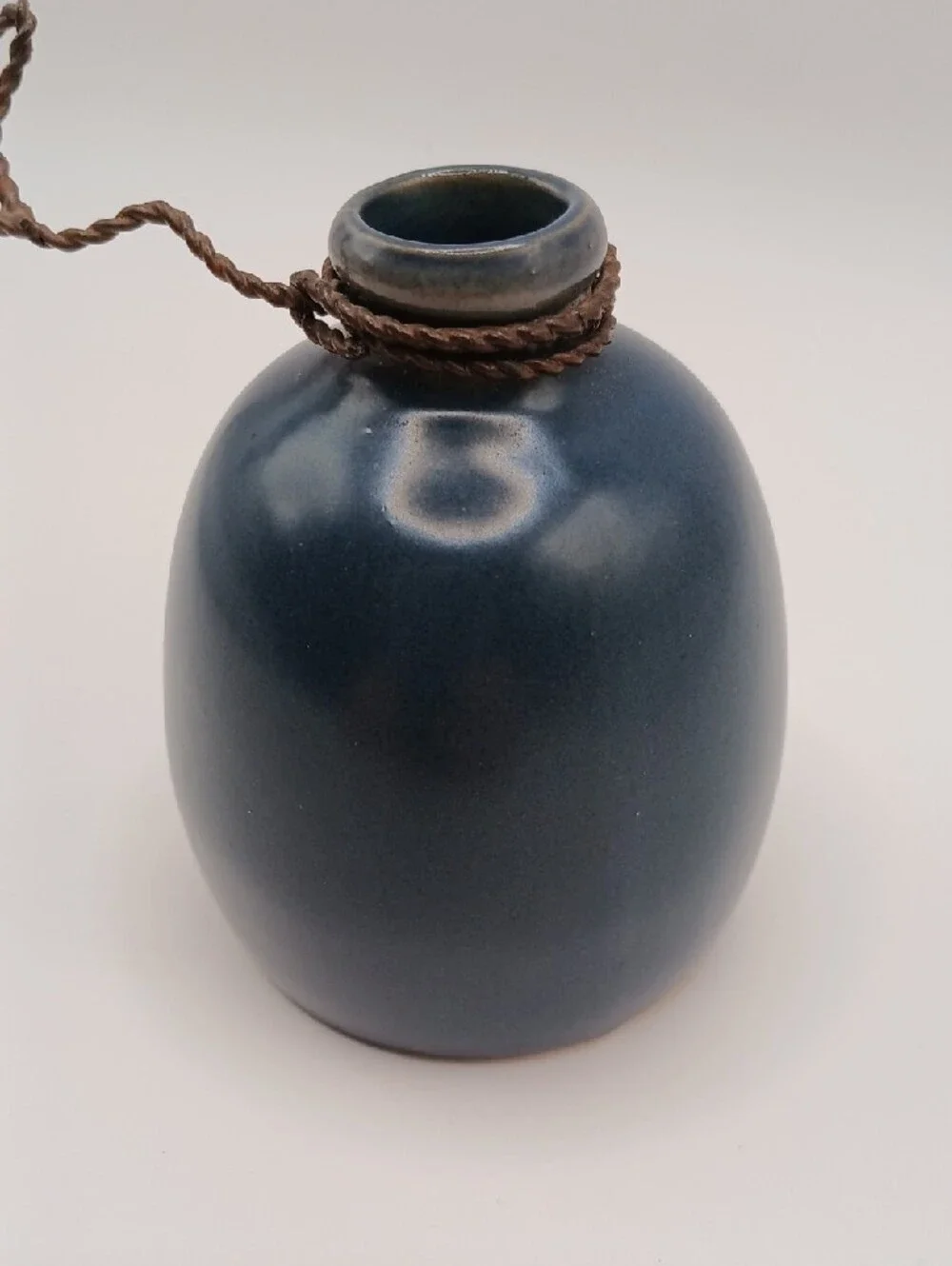 Honey & Me Small Blue Ceramic Vase with Wire Star